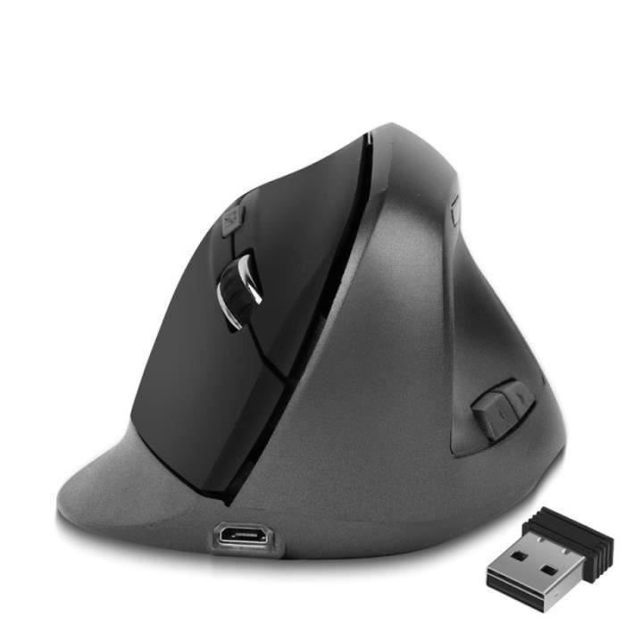 QQ26970-Souris D'Ordinateur Optique Verticale Sans Fil Souris de Jeu USB Rechargeable Ergonomique Souris Verticale pour Ordinateur