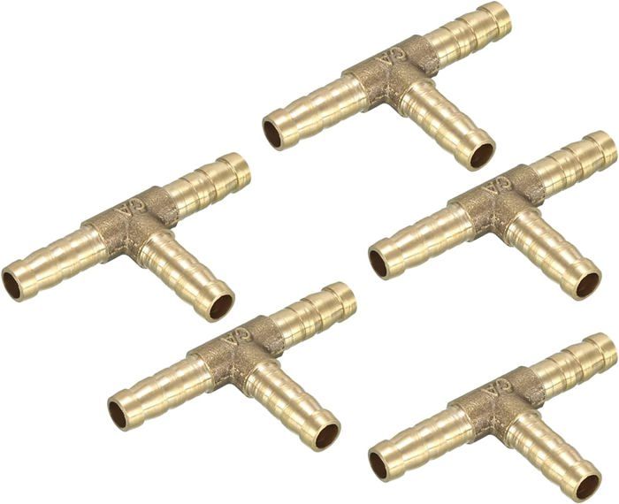 6x 8x 6mm Laiton Tuyau Réducteur Raccord T 3 Voie Connecteur Eau, raccords té co