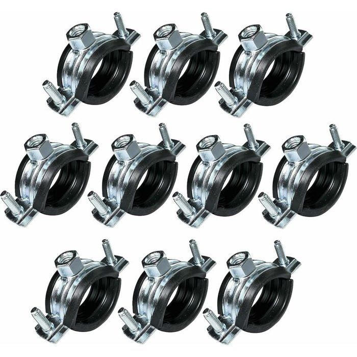 Colliers Isophoniques Ø16mm Acier Nickelé - Lot De 20 - Réduction Bruit Tubes - SOMATHERM