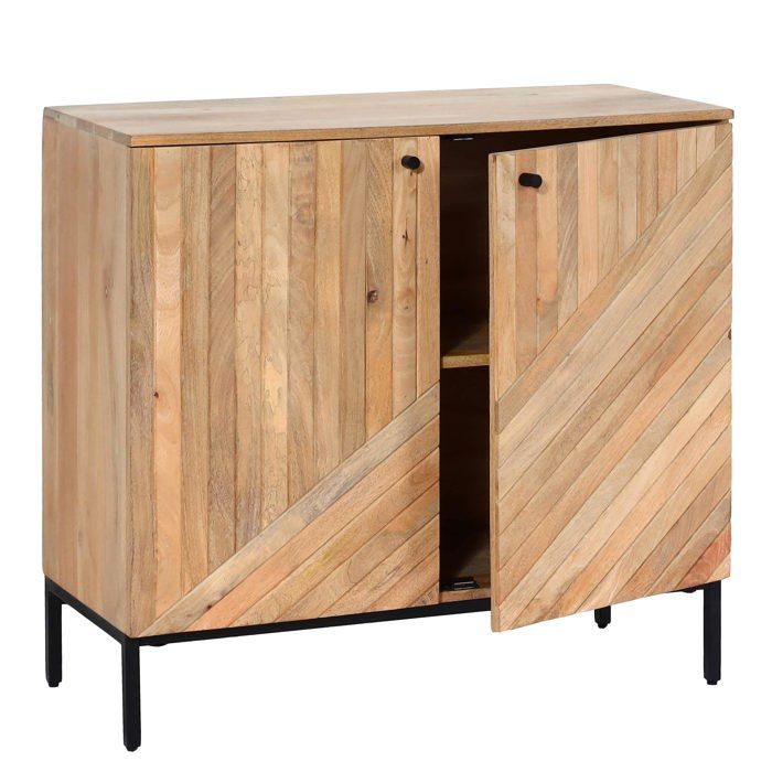 Buffet avec 2 portes et 2 compartiments de rangement bois de manguier 86 x 90 x 43 cm 04_0005976 Buffet avec 2 portes et 2 compartiments de rangement bois de manguier 86 x 90 x 43 cm 04_0005976