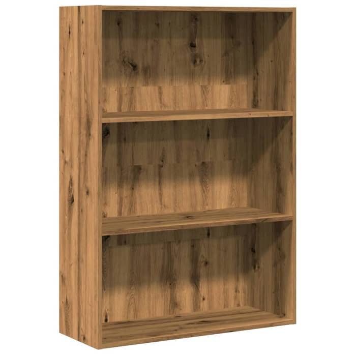 Bibliothèque - mango - Meuble de rangement - chêne artisanal - 80x30x114 cm - bois dingénierie M1235