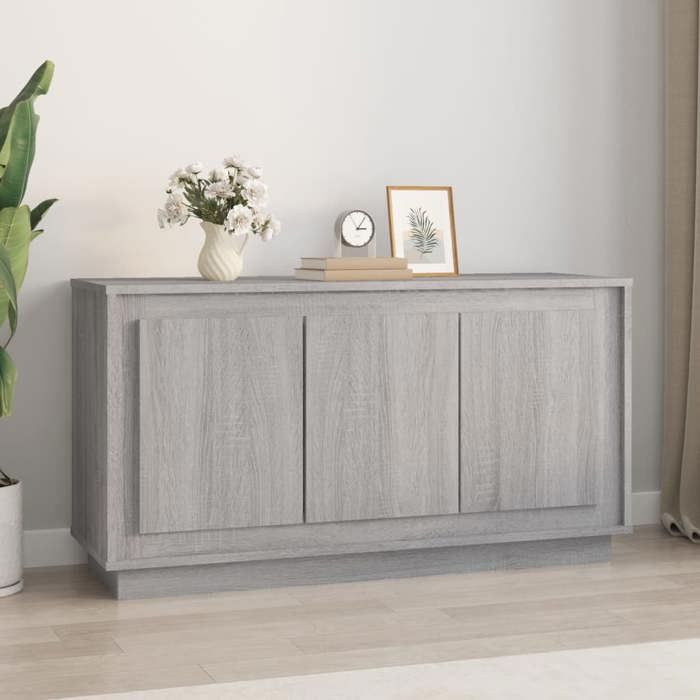 Buffet-Meuble de rangement sonoma gris 102x35x55 cm bois dingénierie