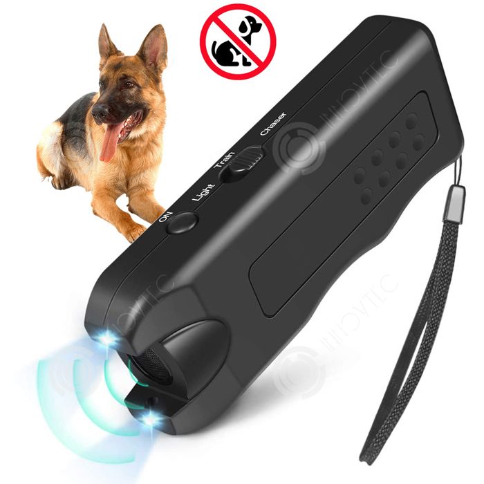 Comparer les prix de INN Anti aboiement chien ultrason 450mah 20khz-28khz distance effective 82 pieds dispositif anti-aboiement avec lampe de poche LED