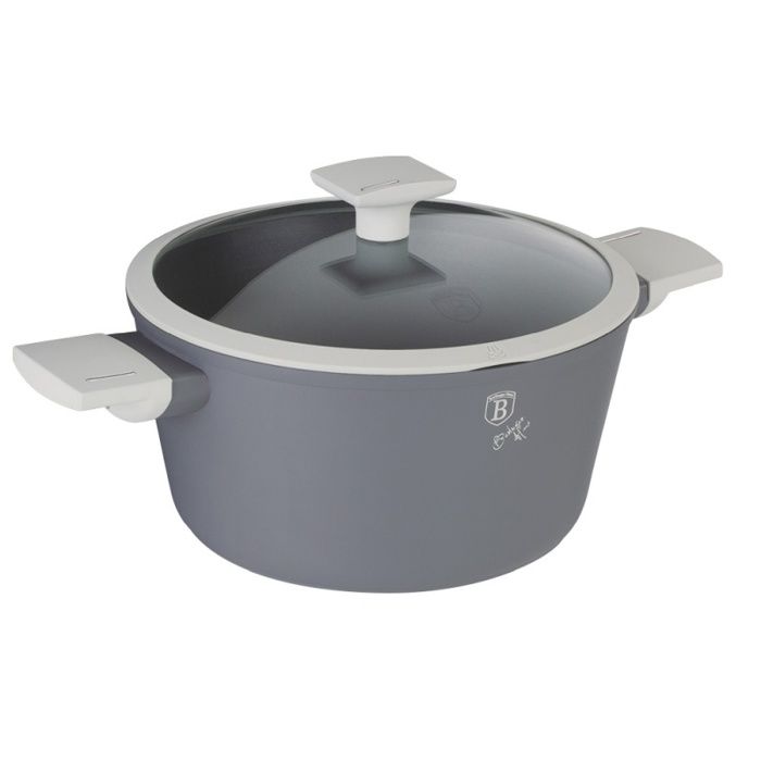 BERLINGERHAUS Casserole avec surface en titane et couvercle 24 cm Collection Aspen BH-8260