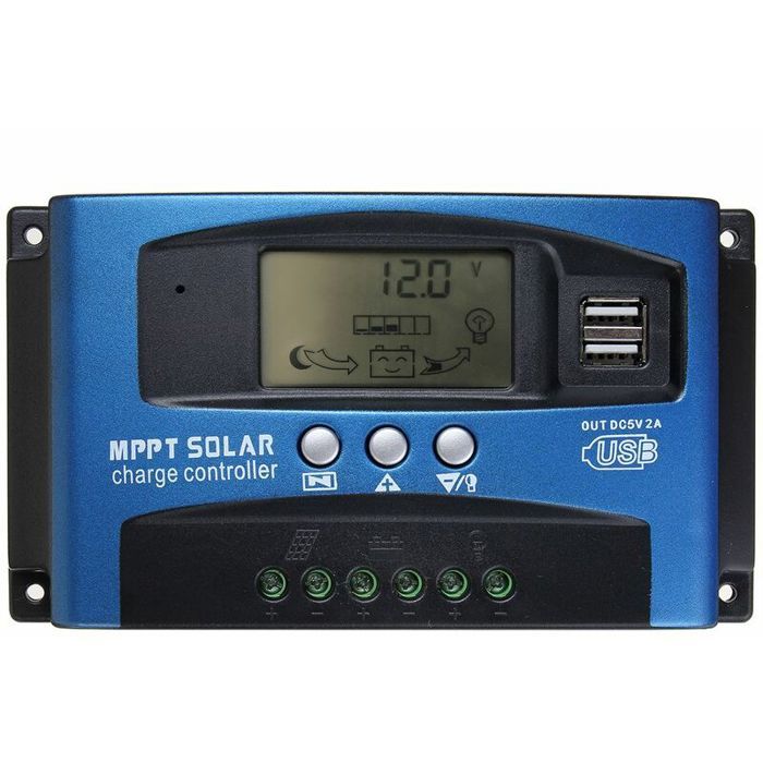 Régulateur MPPT 30A 12V/24V - Écran Couleur + USB - Pour Panneaux Solaires, Batterie Li/AGM/GEL - 12