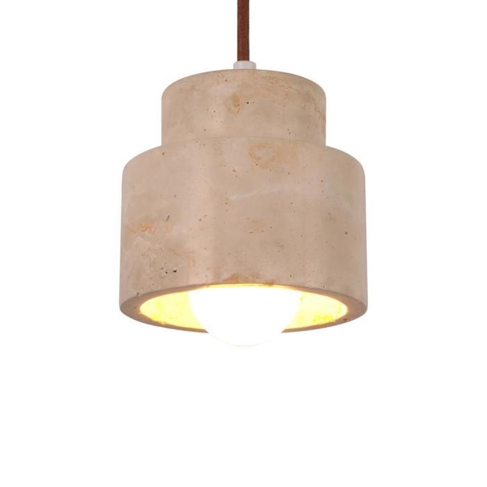 WOTTES 1 x Lustre Suspension Luminaire Vintage Créativité Ø13CM Ciment Abat-jour Décoration Lustre E27 Pour Cuisine Bar