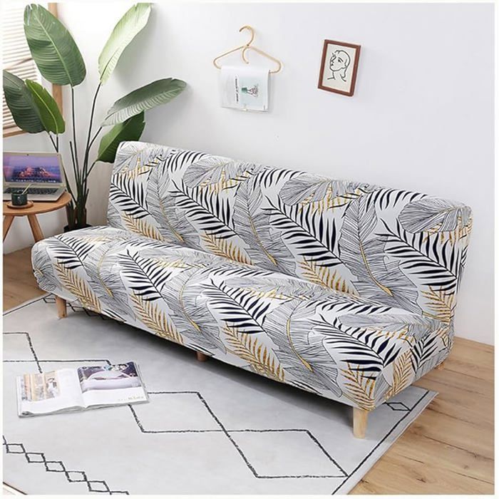 Housse de Canapé - XVX - Futon 2-3 Places - Microfibre Imprimée - 160-185cm - Protection Efficace