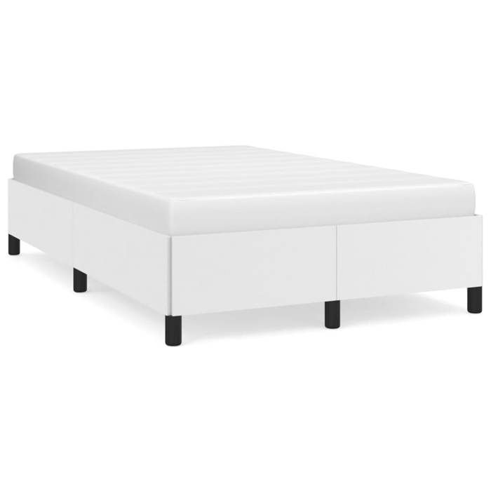 Promo 2026 Lit 2 personnes&lit adulte Structure de lit - Cadre de lit - blanc 120x200cm similicuir 4169084