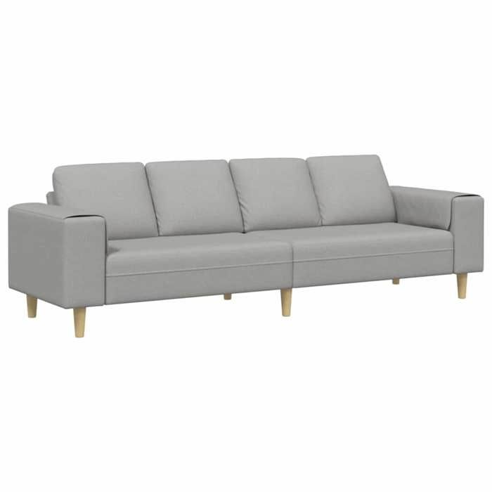 Les Soldes Canapé de salon( 4 PLACES) - CLOUD - grand sofa - Poids maximal: 440 kg - Gris nuage 250x77x76 cm Polyester LV3225