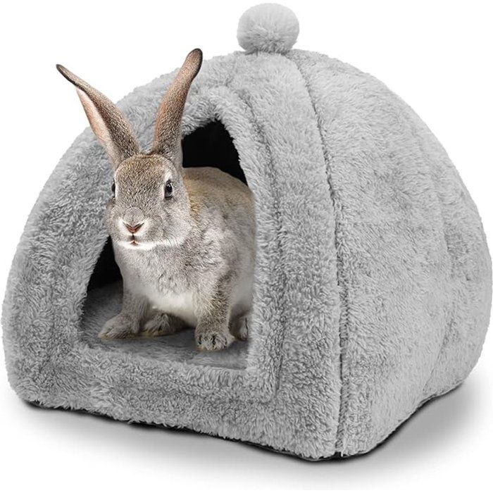 Clapier lapin - Gris 1 pièce 34 x 36 cm Convient aux lapins cochons dInde et furets Clapiers lapins