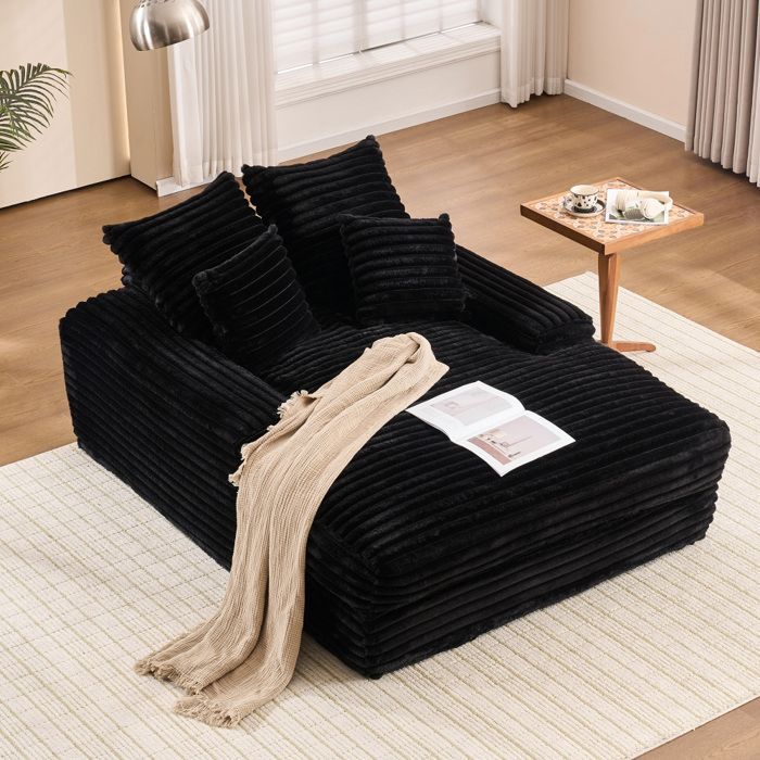 Canapé en corde de luxe design moderne 4 coussins canapé-lit ultra-doux et multifonctionnel prêt à lemploi comme canapé ou