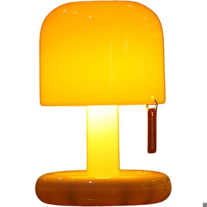 Lampe de bureau LED - Virex® - Minuterie - Veilleuse miniature - Lumière dambiance - Jaune chaud - Rechargeable USB
