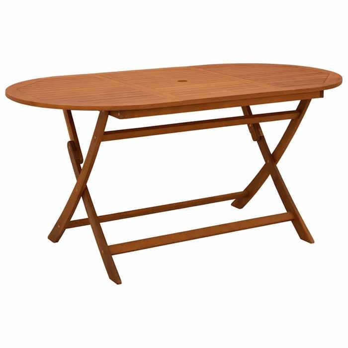 Style minimaliste - Meuble de jardin - Table pliable de jardin - 160x85x75 cm Bois deucalyptus massif - Pour terrasse dfa6190509