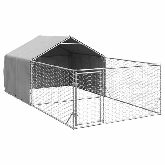 Style minimaliste - Cage pour chien - Niche dextérieur pour chien enclos 5x2x15 m acier galvanisé - Pour jardin dfa6881531