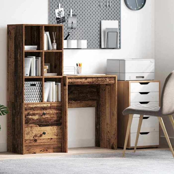 1 Parcel - MEUBLE - Bureau Bois ancien 60x40x76 cm_2 ans garantie_02_11249