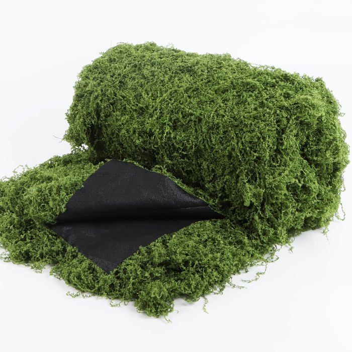 Mousse Artificielle Carrée 100 x 100 cm Vert Foncé pour Décoration Murale Aquarium Intérieur DIY et Projets Créatifs Aspect Natur
