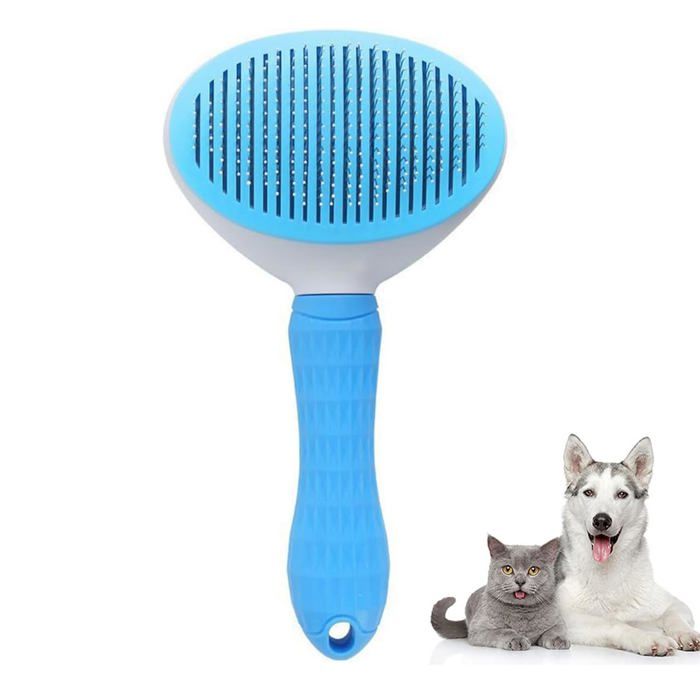 Brosse Chat Anti-Perte Poils avec Bouton de Liberation - Autonettoyante Brosse Chat Anti-Perte Poils avec Bouton de Liberation - Autonettoyante