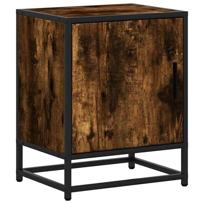 Maison Exclusive - Table de chevet chêne fumé 40x31x50 cm bois dingénierie métal