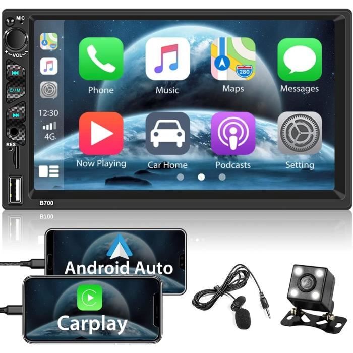 Automatically partner Specialize Autoradio Bluetooth avec Carplay Autoradio 2 Din Écran Tactile de 7 Pouces  Radio Voiture Récepteur FM + USB SD AUX SWC+ Caméra[137] - Cdiscount Auto