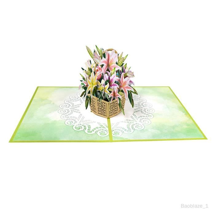 Carte Cadeau Carte De Fleurs Pop Up, Carte Anniversaire 3D Pour Femme, Carte De Carte Anniversaire Homme