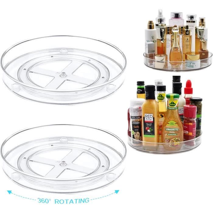 Lazy Susan Lot de 2 plateaux rotatifs 23,5 cm Plateau tournant