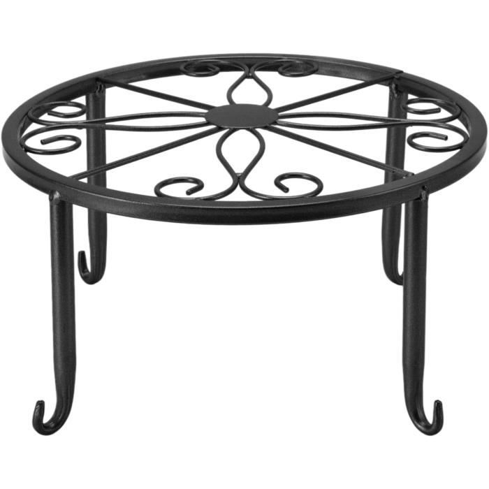 Kbsin212 Tabouret Haut Pot Fleur En Bois Multifonction - Support Plante Rond Stable