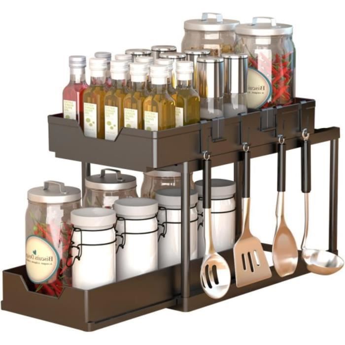 Étagère À Épices Coulissante Salon Salon Organisateur De Rangement De
