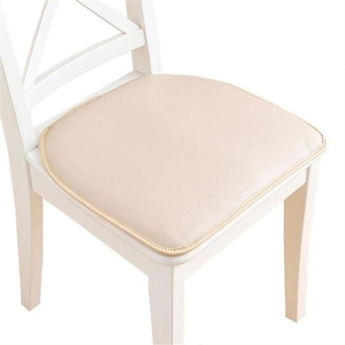 Coussin De Chaise Rond Duo Ecru - Déco Textile