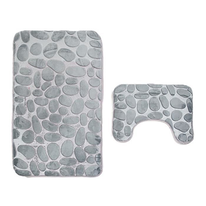Tapis De Salle De Bain Absorbant - 40x60 Cm, Mousse Mémoire, Antidérapant, Séchage Rapide, Lavable Machine