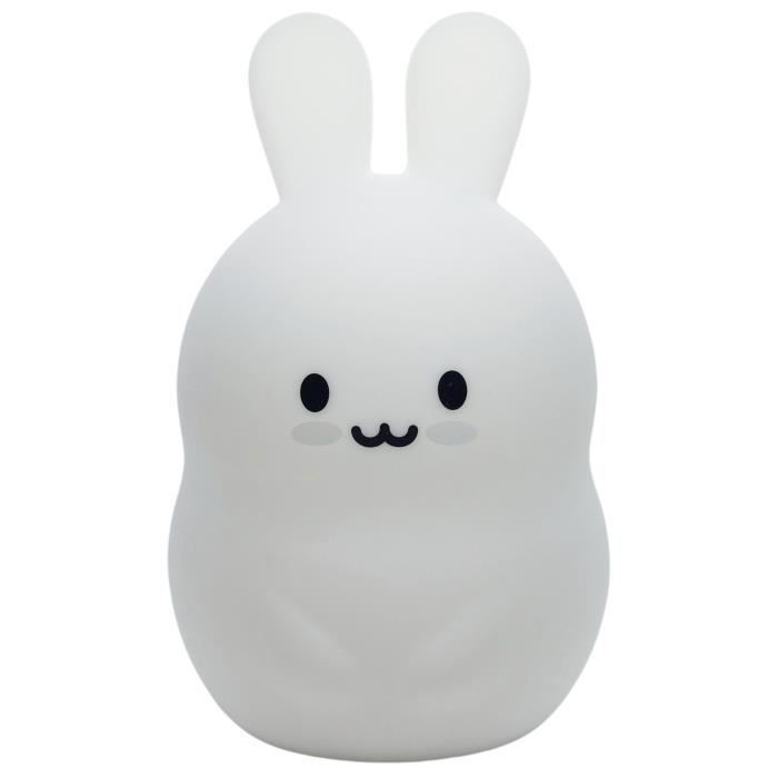 Veilleuse Lapin Tactile Silicone Lampe Chevet Multicolore Portable Jouet Et Deco Chambre Enfant Et Bebe Led Rechargeable 14cm Cdiscount Puericulture Eveil Bebe