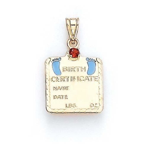14k Or Jaune Grenat Bebe Garcon Certificat De Naissance Pendentif Collier 1 1 16 Pouces Bijoux Cadeaux Pour Femmes Achat Vente Sautoir Et Collier 14k Or Jaune Grenat Bebe Or Jaune Dore Grenat