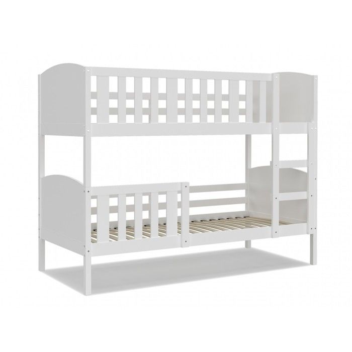 Lit Superpose Tom 90x190 Blanc Blanc Livre Avec 2 Sommiers Cdiscount Maison