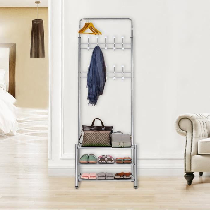 Porte Manteau Metallique Etagere A Chaussure Meuble Pour L Entree