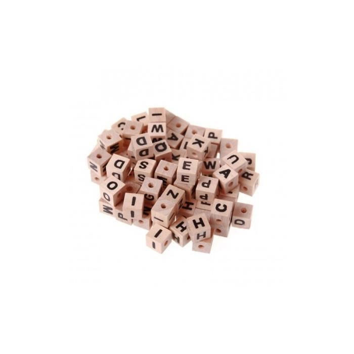 perle bois lettre