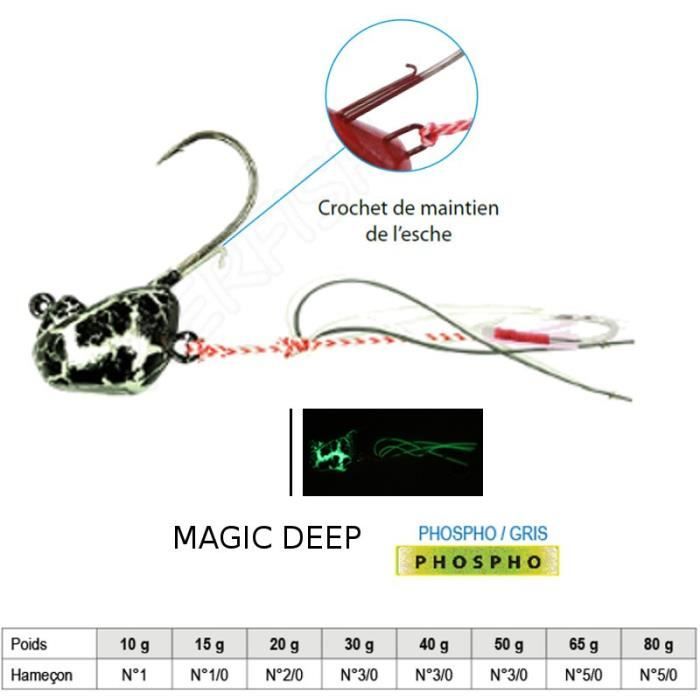 Tenya FLASHMER Explorer Deep 65g Phospho Gris – Spécial Pêche Profonde Courants Forts & Sparidés