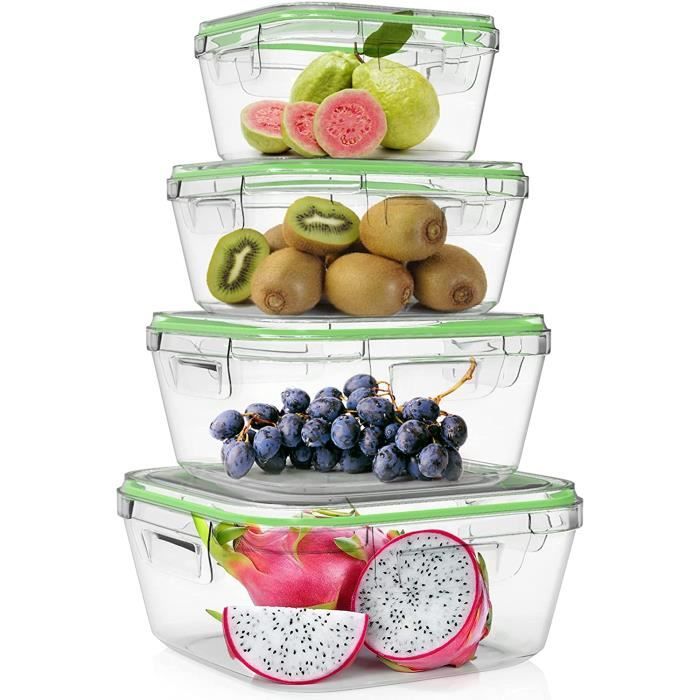 Grizzly Boîte Alimentaire en Verre Hermétiques avec Couvercles Lot de 2