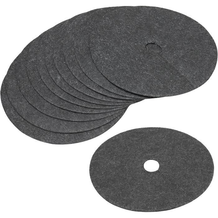 Lot De 5 Anneaux De Paillage Ronds 42 Cm - Tissu Non Tissé Noir Contre Les Mauvaises Herbes