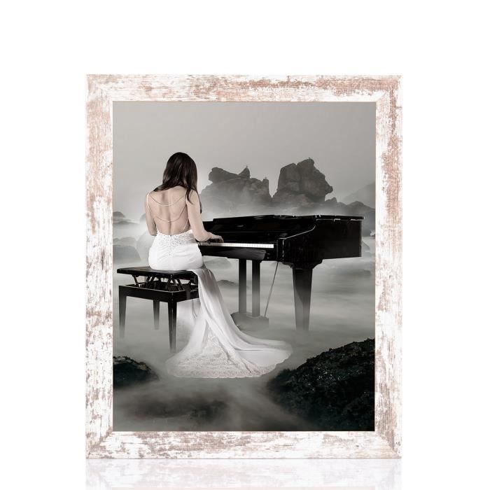 Cadre à Joint D'ombre Rahmengalerie24 - 50x75 Cm, Blanc, MDF, Pour Posters Et Toiles