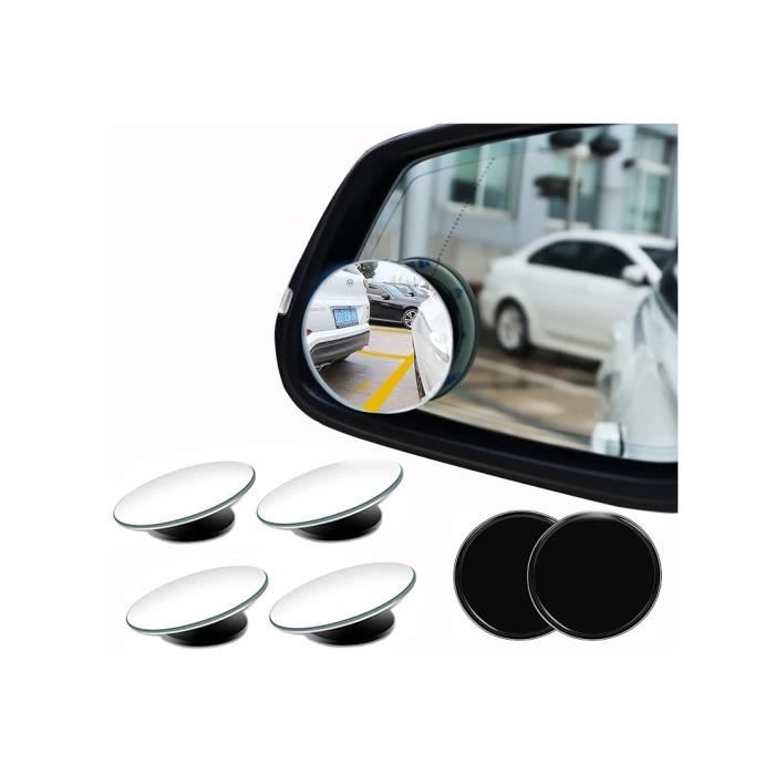 Rétroviseur d'angle mort, Miroir d'angle Mort pour Voiture, rotation réglable 360° i SUV, , camions - 4 Pcs et 2 Pcs Anti-Slide Pads