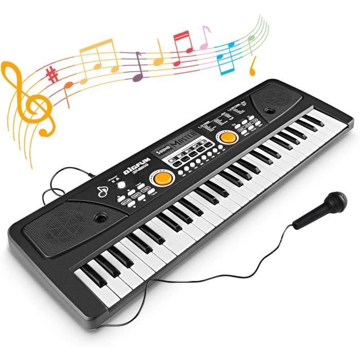 Wostoo Enfants Piano Rechargeable Clavier Piano 49 Touches Portable Musique Clavier Electronique Organe Numerique Piano Musical In Pas Cher Achat Vente Clavier Musical Cdiscount