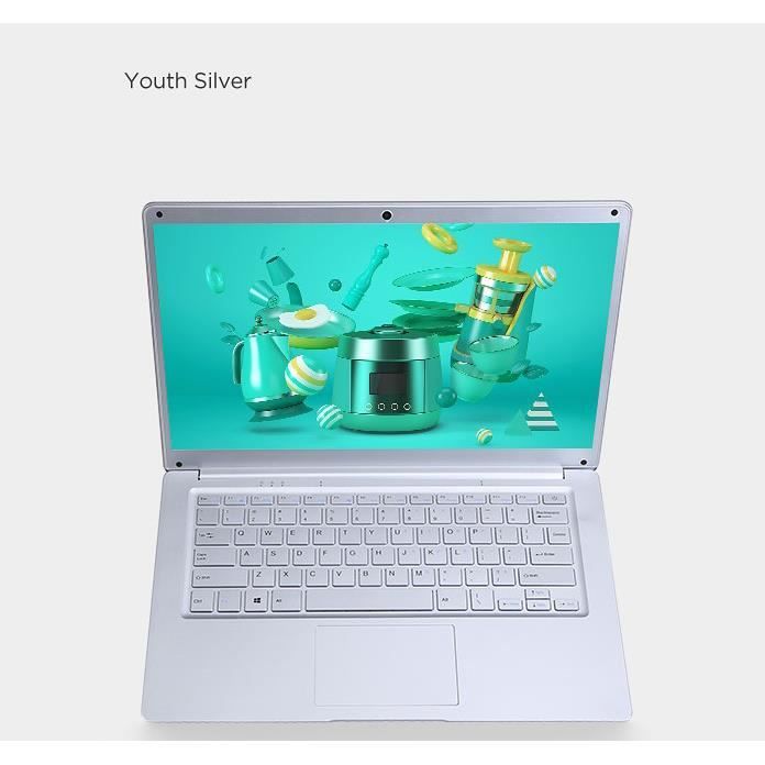  PC Portable Ordinateur portable 14 pouces HD, PC Portable F142 Intel Celeron J3455, RAM 6Go, ROM 128Go, Windows 10,  Wifi-BT4.0, 5000mAh Argent pas cher