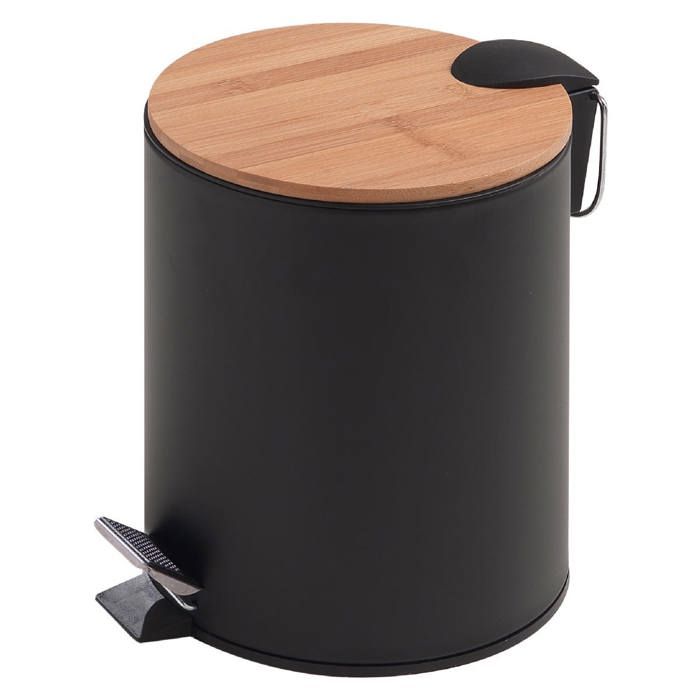 MSV Poubelle à Pédale Osaki 3 Litres Beige - Poubelle Salle De Bain Compacte Avec Couvercle Et Récipient Amovible