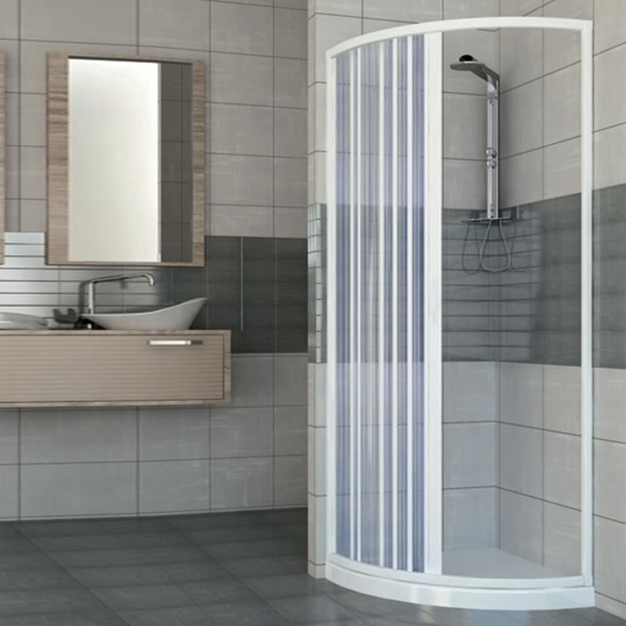 Paroi De Douche Pliante Idralite – Blanc, 75x75 Cm, Ouverture Centrale, H 185 Cm