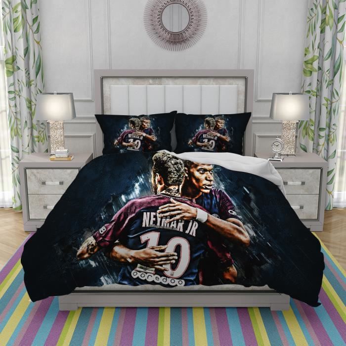 Parure de Couette,neymar jr kylian mbappe psg forwards paris saint