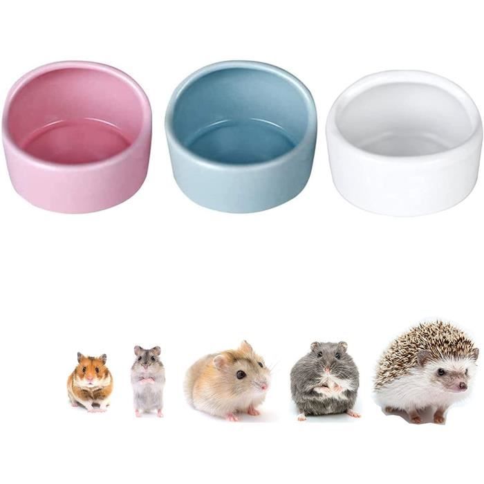 Gamelles en céramique - Anti-morsure - 3 PCS - Pour hamsters cochons dInde gerbilles écureuils