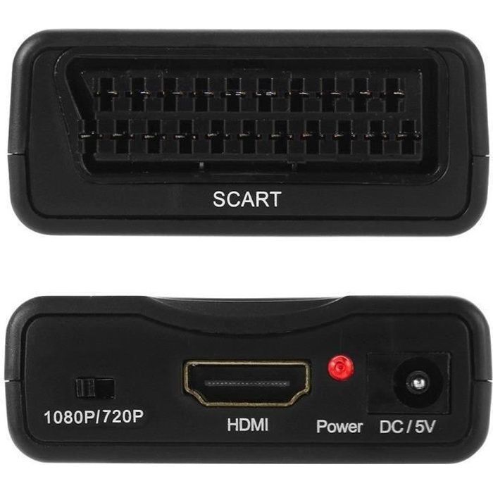Adaptateur Péritel Vers HDMI AXFEE - Convertisseur Vidéo Avec Câble - Full HD 1080P/720P - Pour TV, Lecteur Blu-ray, Console