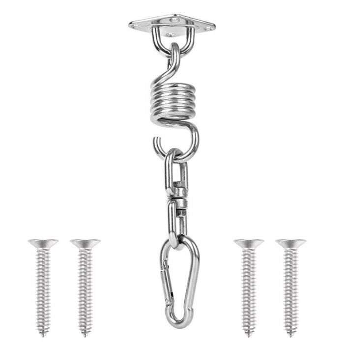 Chiloskit Crochet Suspension Hamac 300 Kg - Ressort 7 Mm - Acier Galvanisé - Pour Jardin