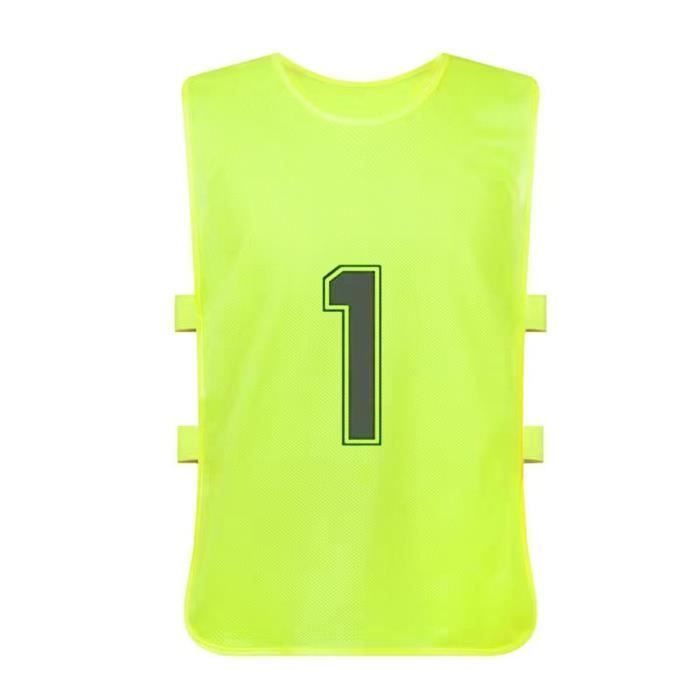Rouge - Maillot de Football sans manches pour adultes, 6 pièces