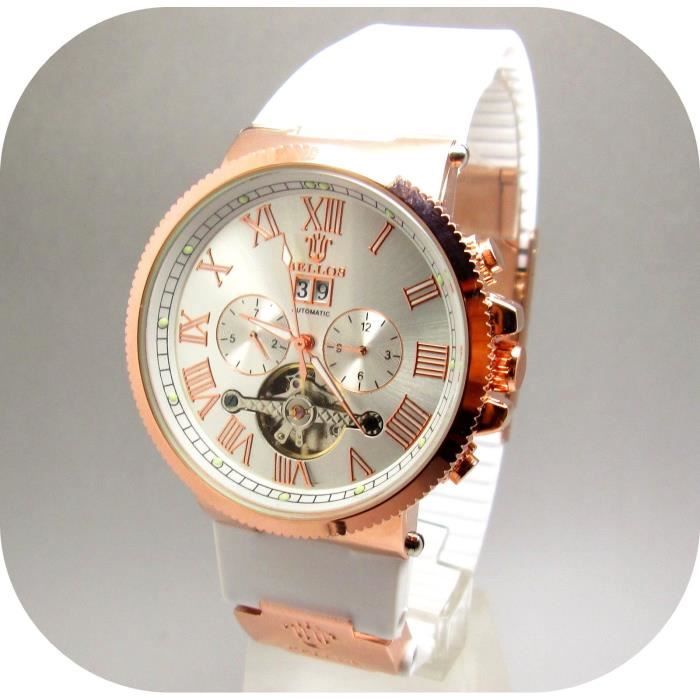 Montre Bessa Mécanique Manuelle, Cadran Cuivre, Boîtier Or Rose - Pièce D'occasion Pour Réparation