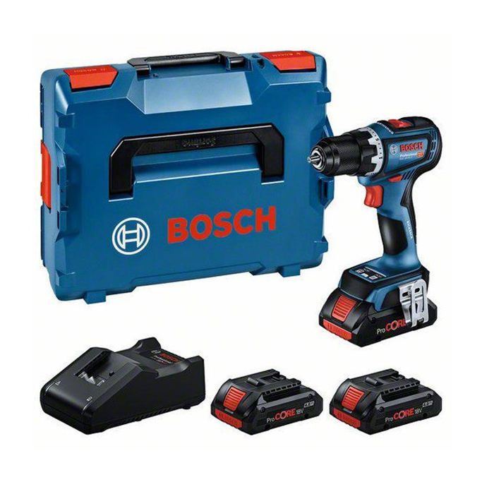 Perceuse Visseuse sans fil BOSCH GSR 18V 90 C Professionnal + 3 batteries ProCORE 4.0Ah 18V + chargeur en BOXX 0615A5002R - vue 2